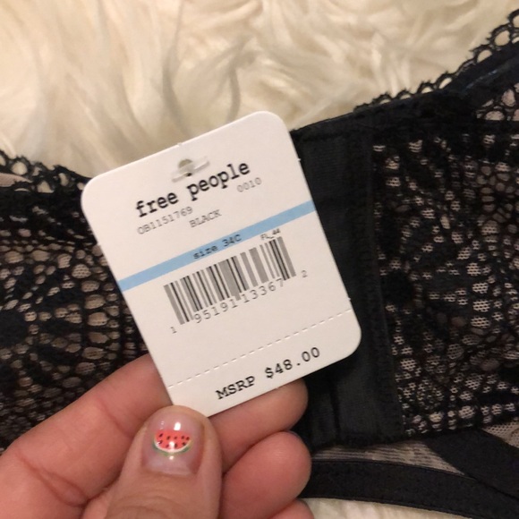 FP STARLA underwire bra BLCK 34c NWT - Picture 3 of 7